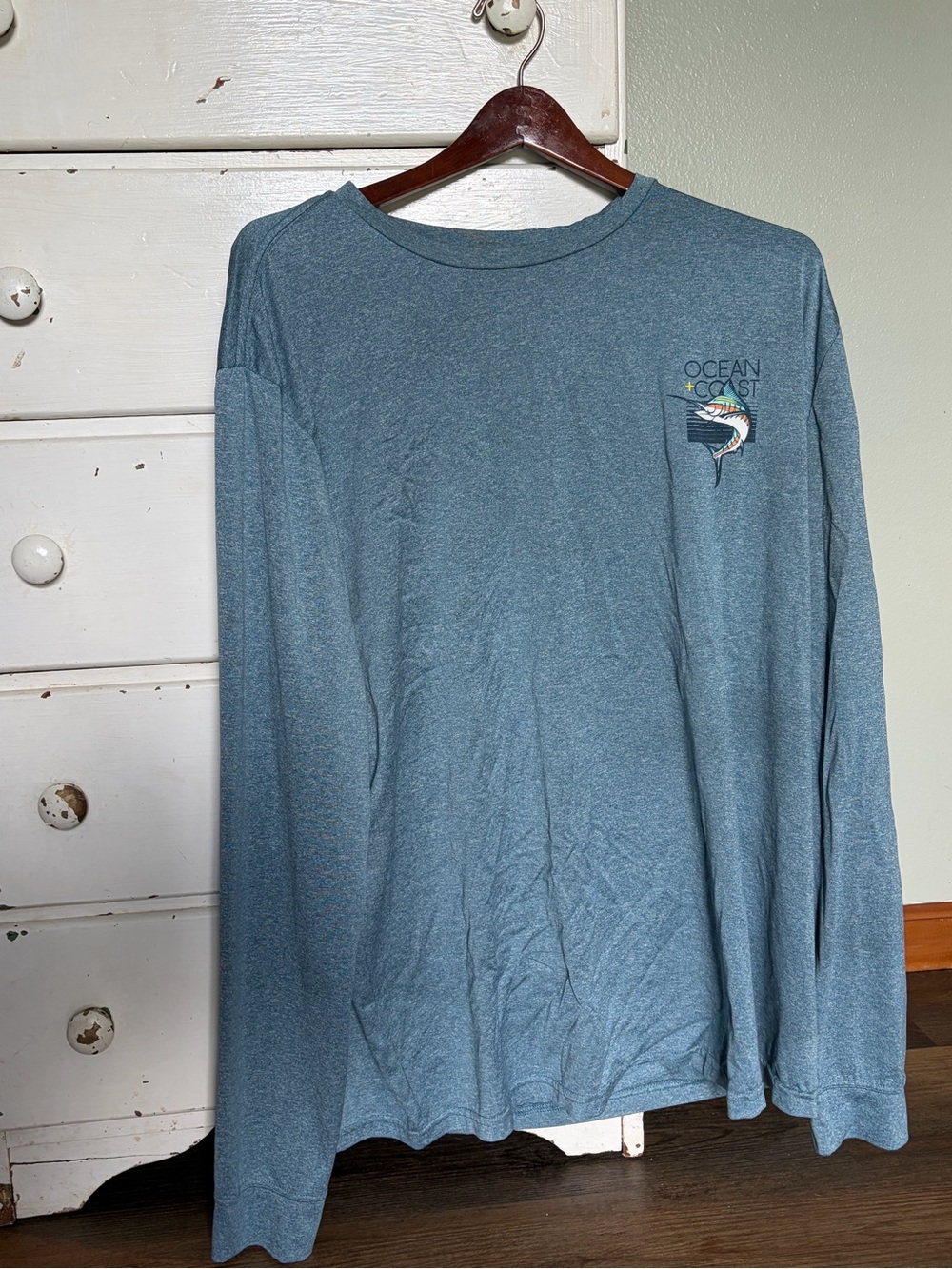 Ocean & Coast Long-Sleeve Performance Tee — Slate Blue